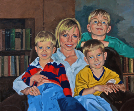 The Burke Boys with Aunt Elizabeth
24" x 28.5" Private Collection
